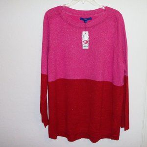 Pink/red acrylic sweater (#EV939)